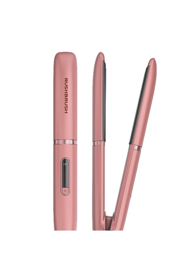 Rush Brush X1 Lite Straightener, PTC Heater for Fast Heat Up, Automatic Lock - Pink - Image 1